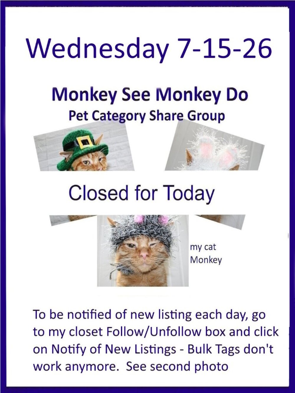 Wednesday 7-15-26 Dog Cat Small Animal Pet Share Discussion Group